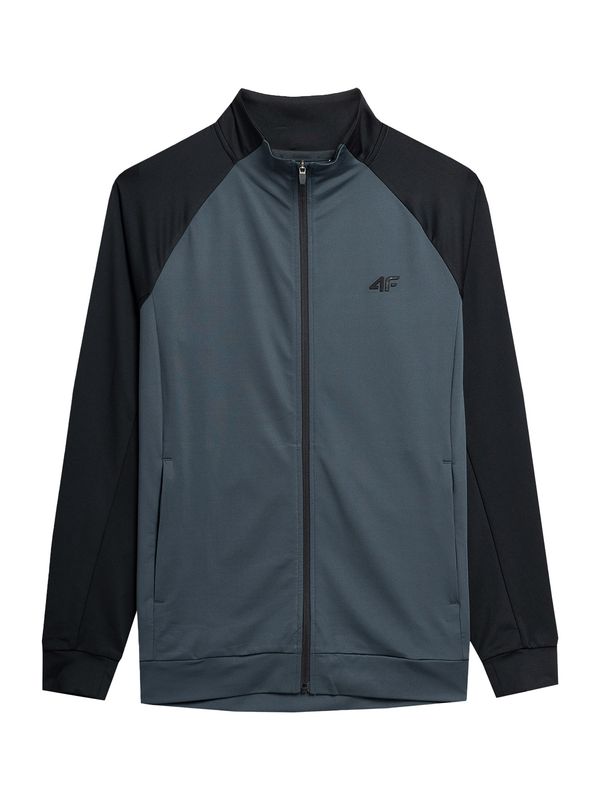 4F 4F Спортна жилетка с качулка  антрацитно черно / тъмносиво