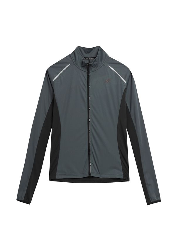 4F 4F Спортна жилетка с качулка  базалтово синьо / черно / бяло