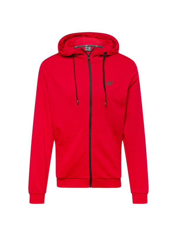 4F 4F Спортна жилетка с качулка  червено / черно