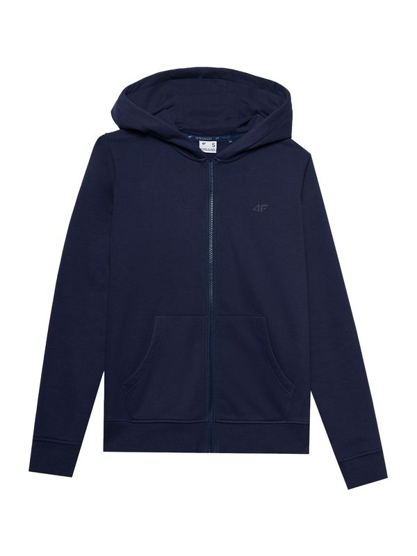 4F 4F Спортна жилетка с качулка  нейви синьо