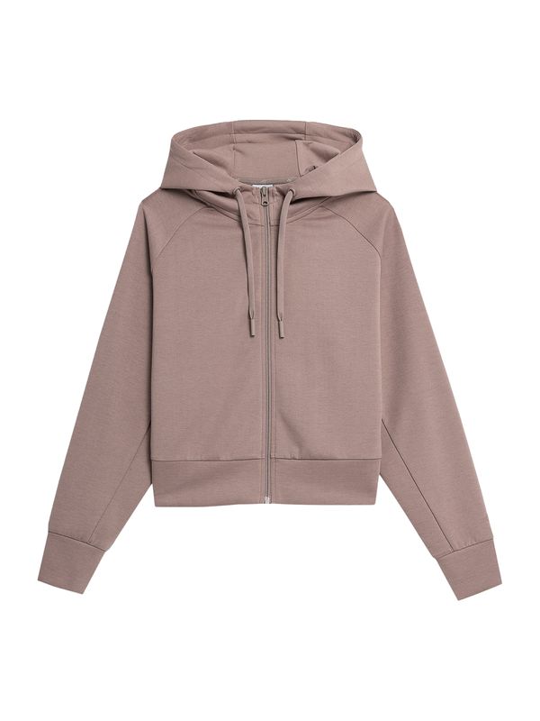 4F 4F Спортна жилетка с качулка  пуебло оранжево-кафяво