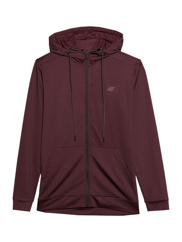 4F 4F Спортна жилетка с качулка  ръждиво кафяво