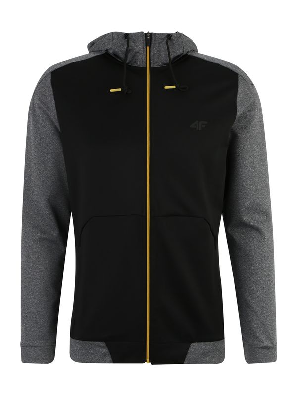 4F 4F Спортна жилетка с качулка  жълто / сиво / черно