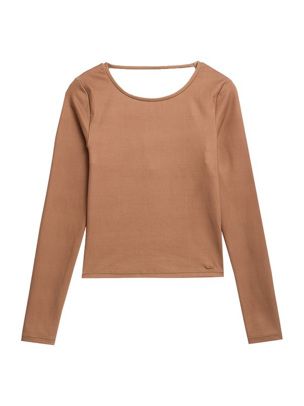 4F 4F Тениска  кафяво / коняк