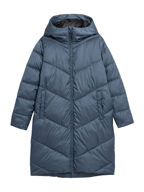 4F 4F Зимно палто  опушено синьо