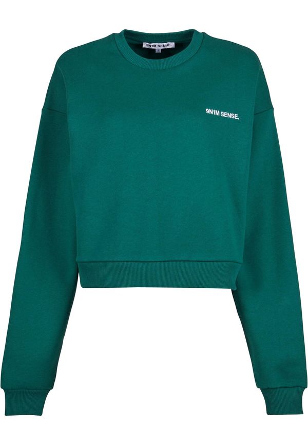9N1M SENSE 9N1M SENSE Суичър  елхово зелено / бяло