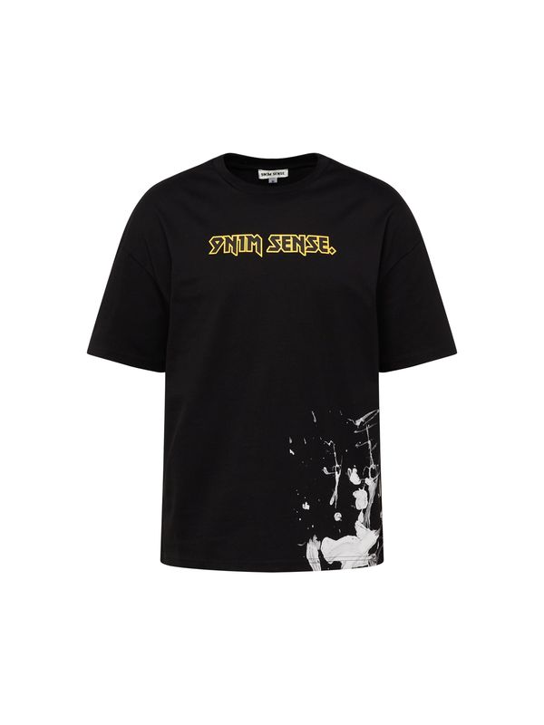 9N1M SENSE 9N1M SENSE Тениска 'Goth'  светложълто / сиво / черно / бяло