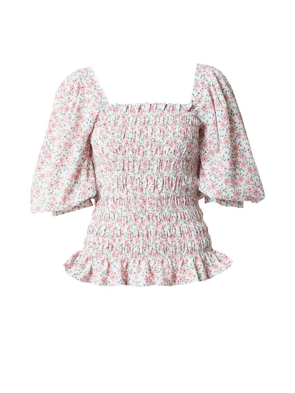 A-VIEW A-VIEW Блуза 'Rikka'  тревнозелено / циклама / пепел от рози / бяло