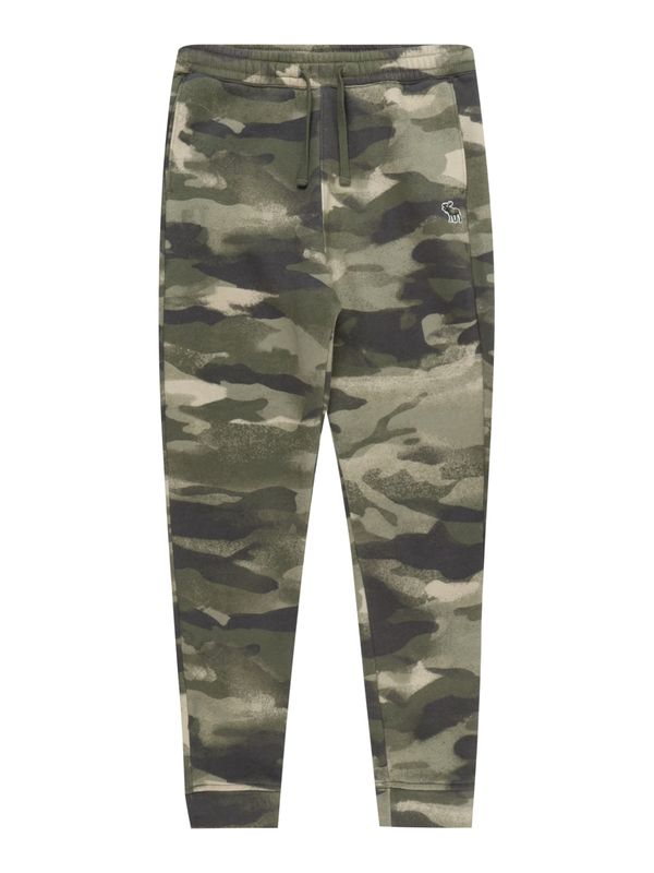 Abercrombie & Fitch Abercrombie & Fitch Панталон 'ESSENTIALS'  бежово / зелено / елхово зелено