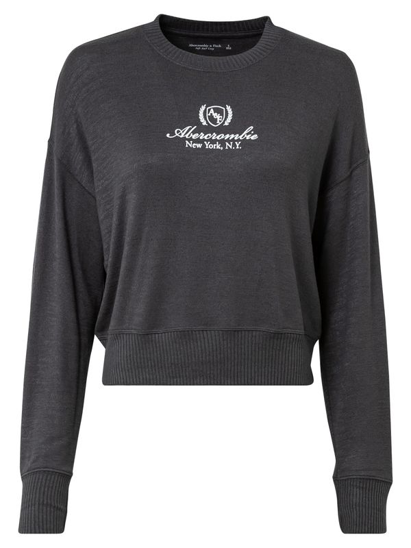 Abercrombie & Fitch Abercrombie & Fitch Пуловер  антрацитно черно / бяло