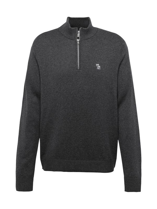 Abercrombie & Fitch Abercrombie & Fitch Пуловер 'CHARCOAL MARL'  антрацитно черно