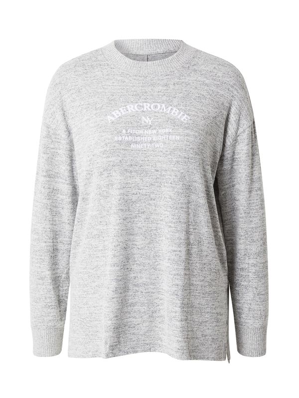 Abercrombie & Fitch Abercrombie & Fitch Пуловер  сив меланж / бяло
