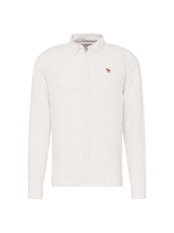 Abercrombie & Fitch Abercrombie & Fitch Риза  цвят "пясък" / кафяво / бяло