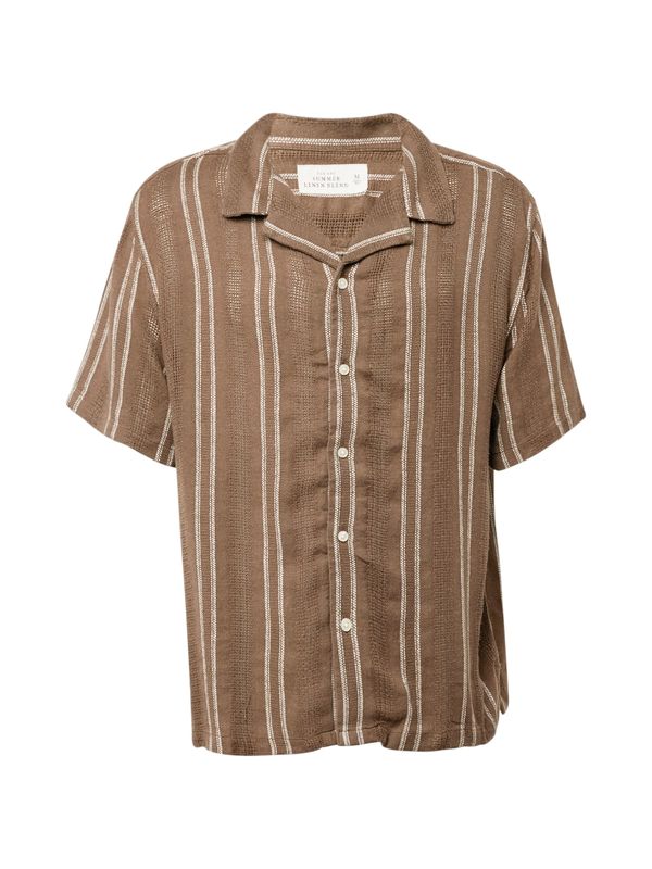 Abercrombie & Fitch Abercrombie & Fitch Риза  кафяво / бяло