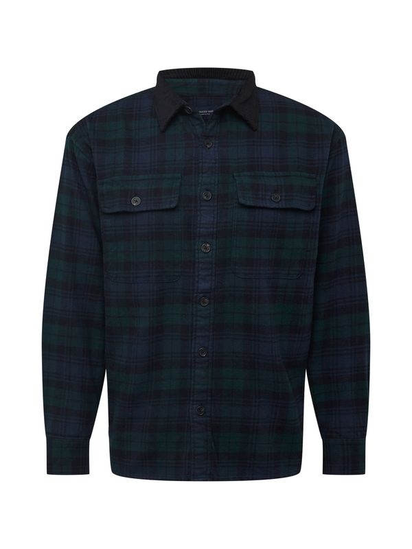 Abercrombie & Fitch Abercrombie & Fitch Риза  нейви синьо / смарагдово зелено / черно