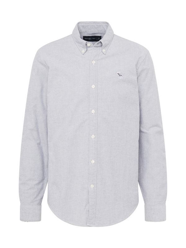 Abercrombie & Fitch Abercrombie & Fitch Риза  сиво / бяло / бял меланж