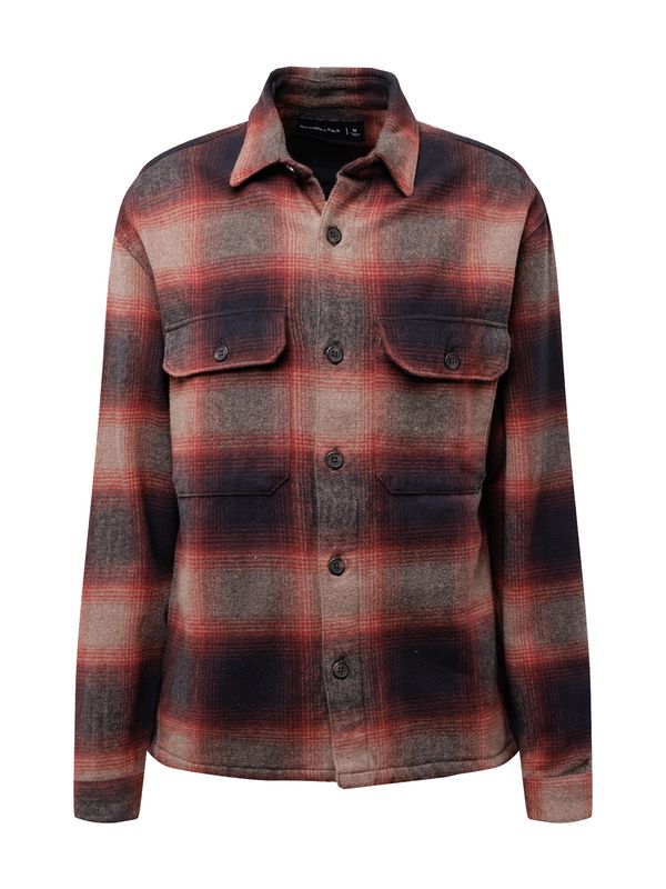 Abercrombie & Fitch Abercrombie & Fitch Риза  сиво / пепел от рози / червено / тъмночервено