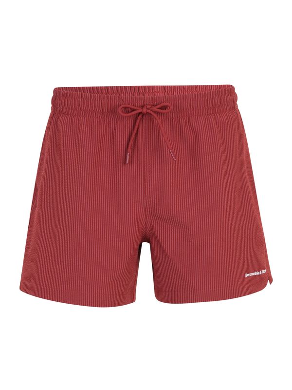 Abercrombie & Fitch Abercrombie & Fitch Шорти за плуване  червено / бяло