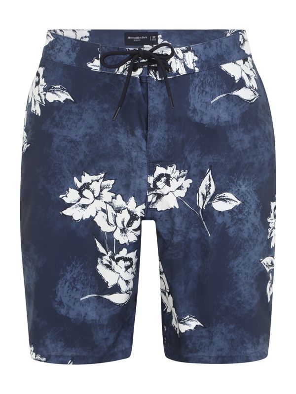 Abercrombie & Fitch Abercrombie & Fitch Шорти за плуване  нейви синьо / бяло