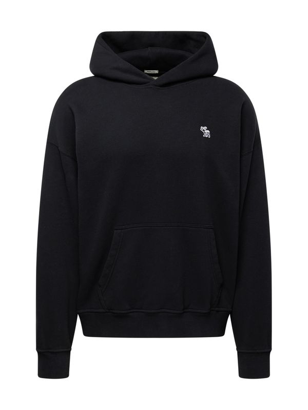 Abercrombie & Fitch Abercrombie & Fitch Суичър 'ELEVATED'  черно / бяло