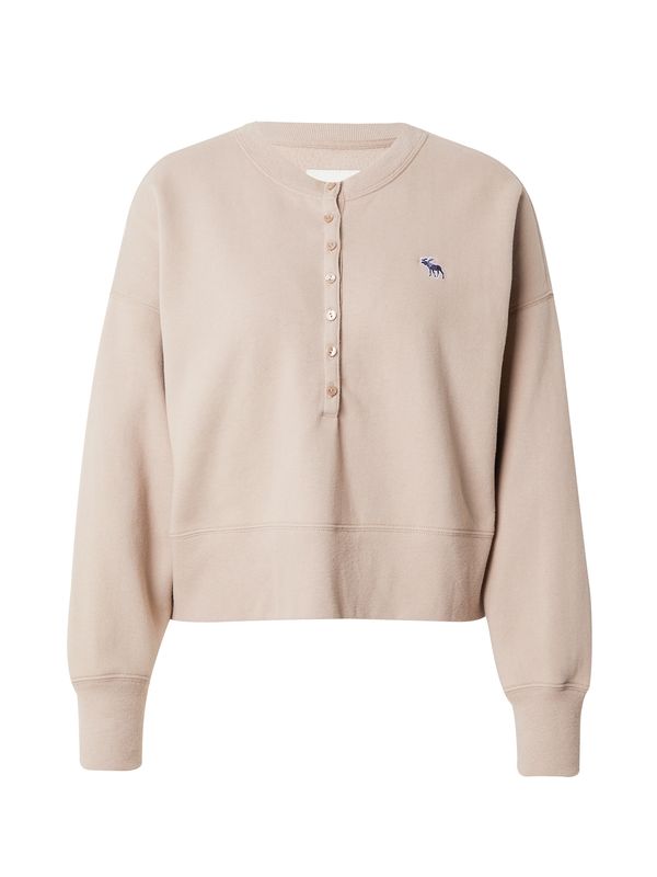 Abercrombie & Fitch Abercrombie & Fitch Суичър  индиго / светлокафяво / бяло