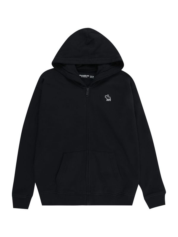 Abercrombie & Fitch Abercrombie & Fitch Суичъри с качулка 'ESSENTIAL'  черно / мръсно бяло