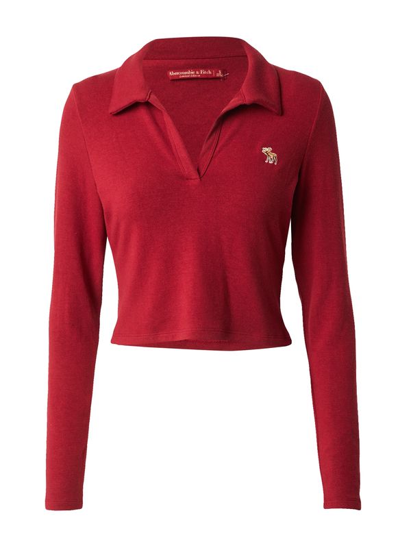 Abercrombie & Fitch Abercrombie & Fitch Тениска  бежово / червено / бяло