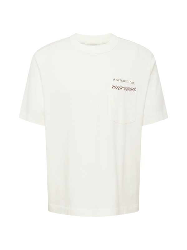 Abercrombie & Fitch Abercrombie & Fitch Тениска  бежово / кафяво / пастелно зелено / мръсно бяло