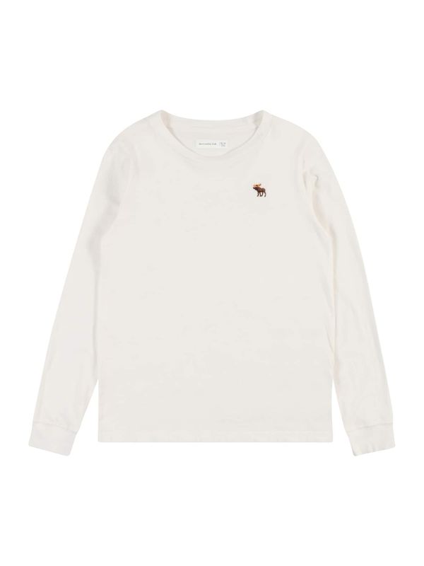 Abercrombie & Fitch Abercrombie & Fitch Тениска 'ESSENTIAL'  кафяво / оранжево / бяло