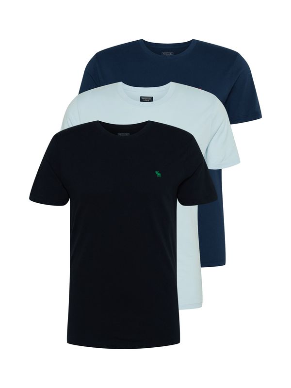 Abercrombie & Fitch Abercrombie & Fitch Тениска 'FRINGE'  нейви синьо / светлосиньо / черно