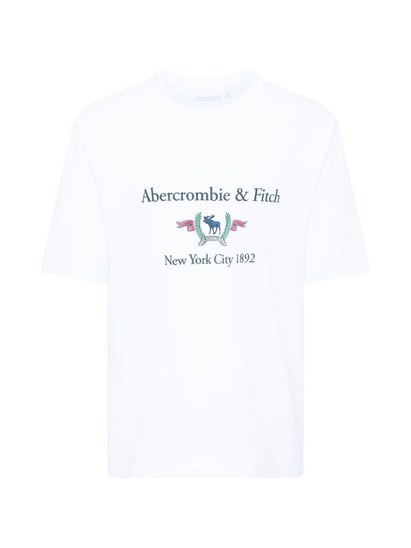 Abercrombie & Fitch Abercrombie & Fitch Тениска 'HERITAGE'  тъмносиньо / зелено / светлочервено / бяло