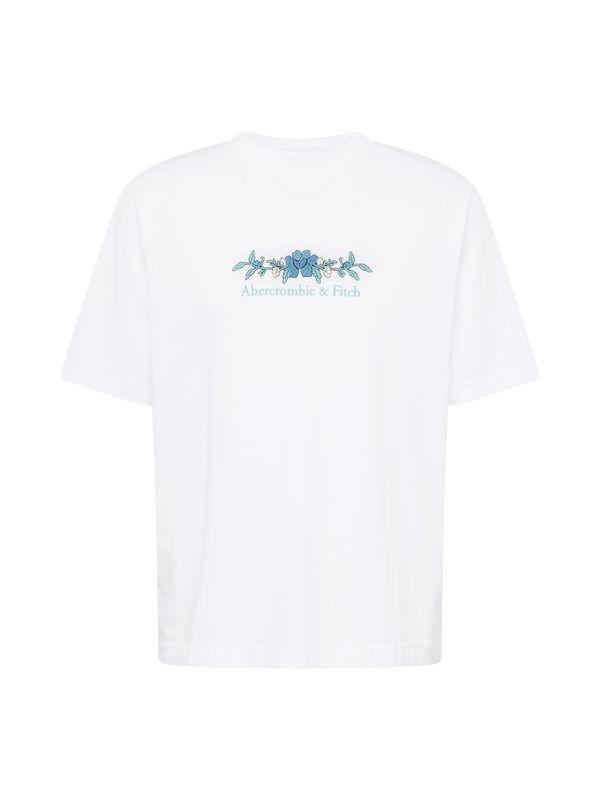 Abercrombie & Fitch Abercrombie & Fitch Тениска  кремаво / синьо / тюркоазен / бяло