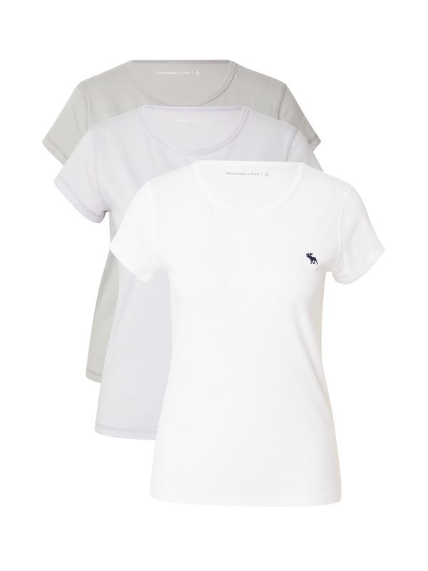 Abercrombie & Fitch Abercrombie & Fitch Тениска  синьо / сиво / светлосиво / бяло