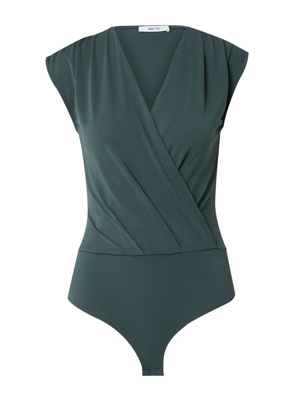ABOUT YOU ABOUT YOU Блуза боди 'Stina'  тъмнозелено
