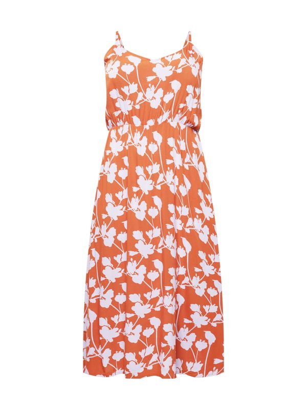 ABOUT YOU Curvy ABOUT YOU Curvy Лятна рокля 'Marla'  тъмнооранжево / бяло