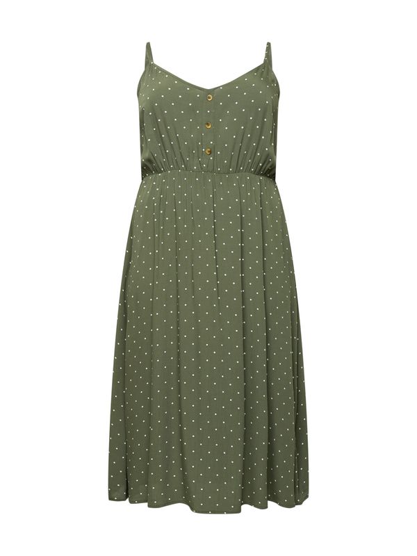 ABOUT YOU Curvy ABOUT YOU Curvy Рокля 'Jasmin'  зелено / бяло