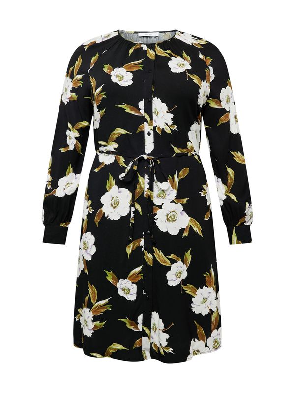 ABOUT YOU Curvy ABOUT YOU Curvy Рокля тип риза 'Sontje'  тръстиково зелено / черно / бяло