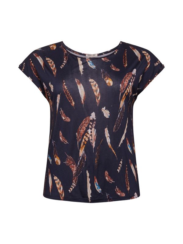 ABOUT YOU Curvy ABOUT YOU Curvy Тениска 'Fergie'  кремаво / нейви синьо / коняк / тъмнокафяво