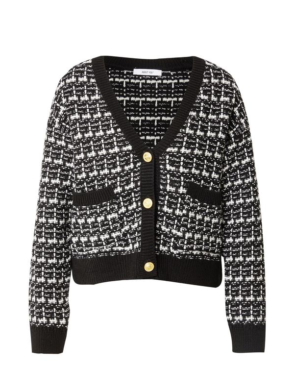 ABOUT YOU ABOUT YOU Плетена жилетка 'Joyce'  черно / бяло