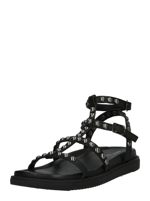 ABOUT YOU ABOUT YOU Сандали с каишка 'Isabella'  черно / сребърно