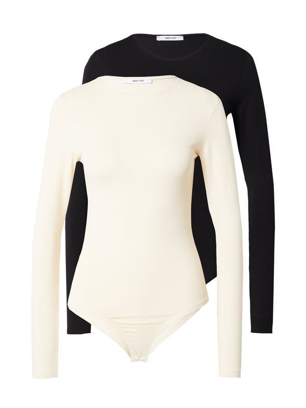ABOUT YOU ABOUT YOU Тениска '2er pack  Lulu Body'  бежово / черно