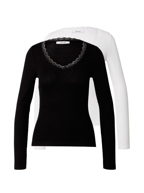 ABOUT YOU ABOUT YOU Тениска  черно / бяло