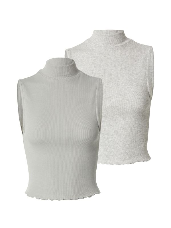 ABOUT YOU ABOUT YOU Тениска 'Liane '  сив меланж / светлозелено