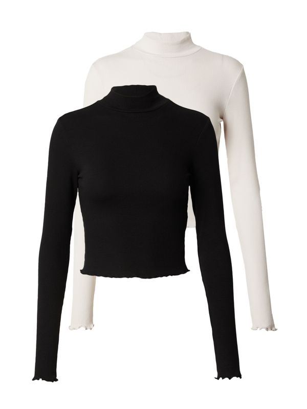 ABOUT YOU ABOUT YOU Тениска 'Liddy'  черно / бяло