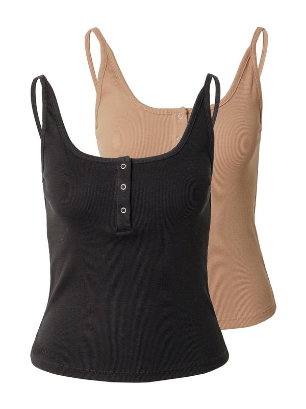 ABOUT YOU ABOUT YOU Топ 'Kitty'  тъмнобежово / черно