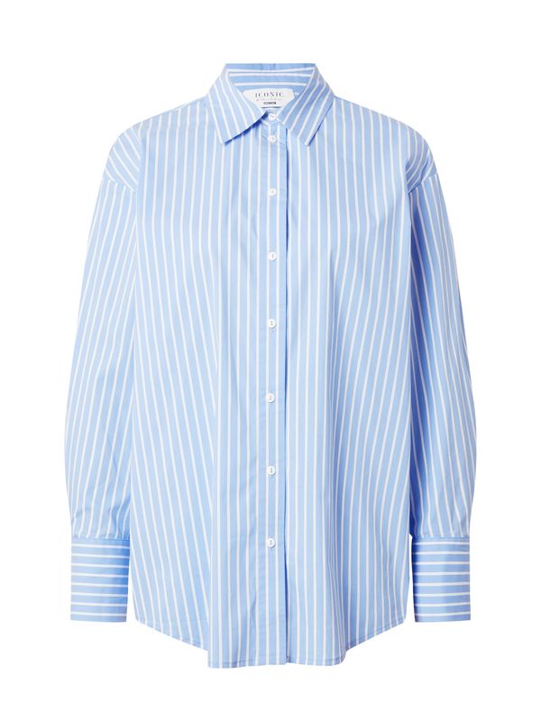 ABOUT YOU x Iconic by Tatiana Kucharova ABOUT YOU x Iconic by Tatiana Kucharova Блуза 'Paula'  лазурно синьо / бяло