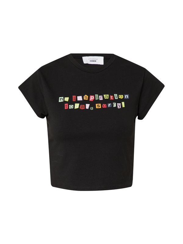 ABOUT YOU x irinassw ABOUT YOU x irinassw Тениска 'Fee'  оранжево / червено / черно / бяло