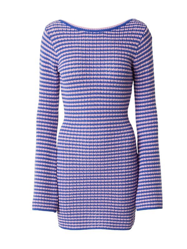 ABOUT YOU x Laura Giurcanu ABOUT YOU x Laura Giurcanu Плетена рокля  синьо / бледорозово