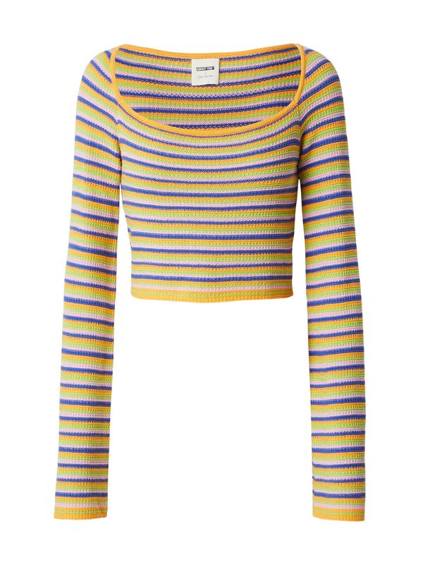 ABOUT YOU x Laura Giurcanu ABOUT YOU x Laura Giurcanu Пуловер 'Anna'  кобалтово синьо / къри / светлозелено / пастелно розово