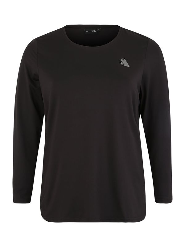 Active by Zizzi Active by Zizzi Функционална тениска 'Abasic'  черно / бяло